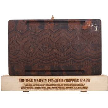 Mosaic Teak Wood End Grain Chopping Board with Juice Grooves