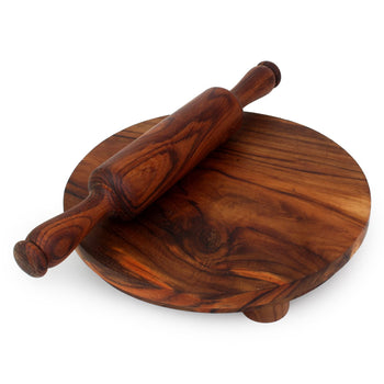 Single Block Of Teak Chakla Belan Set
