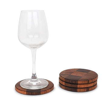 Teakwood Classic Square Coasters- Set of 4