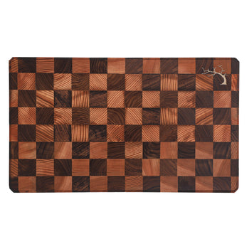 Teak & Cedar Checkered 15" x 10" End Grain Chopping Board