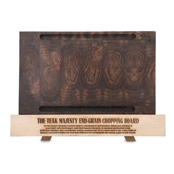 Mosaic Teak Wood End Grain Chopping Board with Juice Grooves