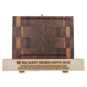 Teak & Cedar End Grain Chopping Board with Juice Grooves
